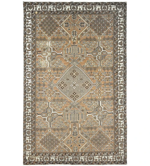 Semi Antique Muted Colors Tribal 6X10 Distressed Vintage Oriental Rug
