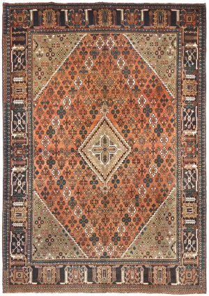Semi Antique Muted Tribal 8X11 Joshaghan Persian Rug