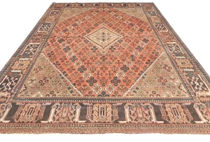 Semi Antique Muted Tribal 8X11 Joshaghan Persian Rug
