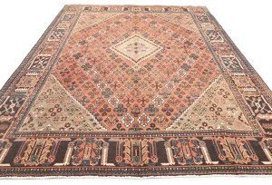 Semi Antique Muted Tribal 8X11 Joshaghan Persian Rug