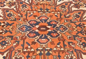 Vintage Scarlet Red Floral 10X12 Bakhtiari Persian Rug