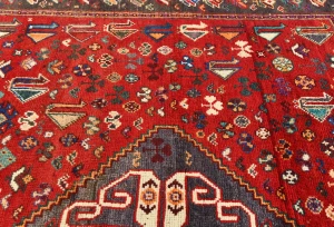 Vintage Red Tribal 6X9 Shiraz Persian Rug