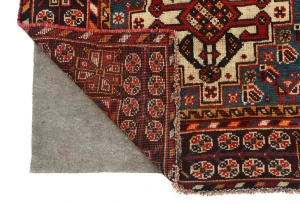 Semi Antique Red Tribal 6'8X9'6 Shiraz Persian Rug