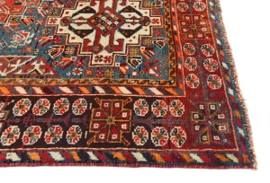 Semi Antique Red Tribal 6'8X9'6 Shiraz Persian Rug