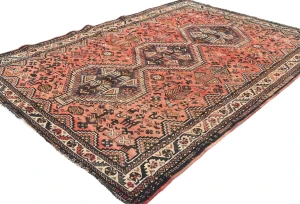 Semi Antique Muted Colors Tribal 5'6X7'6 Shiraz Persian Rug