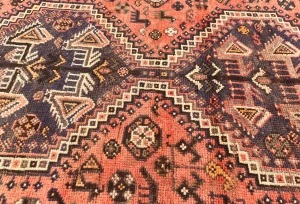 Semi Antique Muted Colors Tribal 5'6X7'6 Shiraz Persian Rug