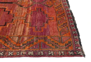 Vintage Purple Tribal 4'4X9'6 Shiraz Persian Runner Rug
