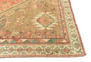 Vintage Muted Red Tribal Geometric 6x9 Shiraz Persian Rug