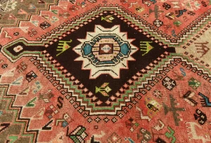 Semi Antique Muted Colors Tribal 6'4X9'5 Shiraz Persian Rug