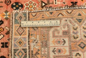 Vintage Bittersweet Red Tribal Geometric 5X8 Shiraz Persian Rug