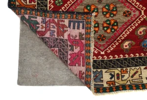 Vintage Red Tribal Geometric 6x9 Shiraz Persian Rug