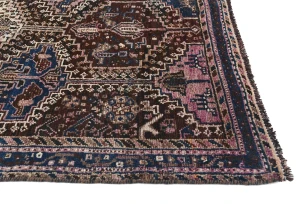 Semi Antique Dark Brown Tribal 3X11 Shiraz Persian Runner Rug