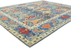 Muted Colors Floral Transitional 8X10 Oriental Rug