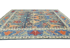 Muted Colors Floral Transitional 8X10 Oriental Rug
