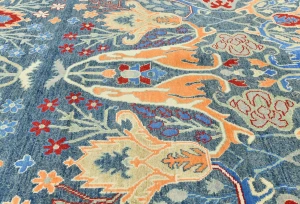 Muted Colors Floral Transitional 8X10 Oriental Rug