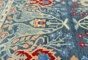 Muted Colors Floral Transitional 8X10 Oriental Rug