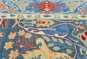 Muted Colors Floral Transitional 8X10 Oriental Rug