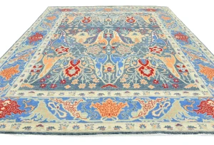 Muted Colors Floral Transitional 8X10 Oriental Rug