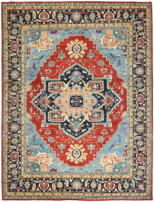 Red Geometric 12X16  Serapi Oriental Rug