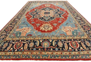 Red Geometric 12X16  Serapi Oriental Rug