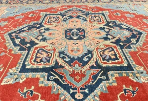 Red Geometric 12X16  Serapi Oriental Rug