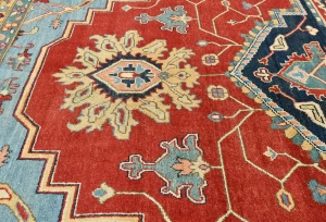 Red Geometric 12X16  Serapi Oriental Rug