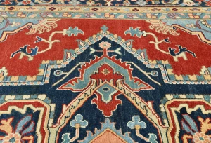 Red Geometric 12X16  Serapi Oriental Rug