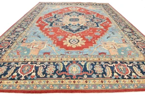 Red Geometric 12X16  Serapi Oriental Rug