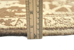Semi Antique Muted Beige Floral 8X11 Distressed Vintage Oriental Rug
