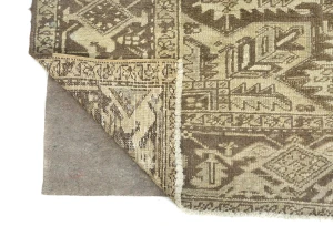Semi Antique Muted Beige Floral 8X11 Distressed Vintage Oriental Rug