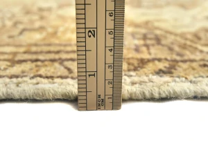 Semi Antique Muted Beige Floral 8X11 Distressed Vintage Oriental Rug