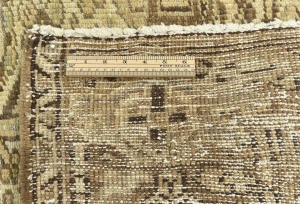 Semi Antique Muted Beige Floral 8X11 Distressed Vintage Oriental Rug