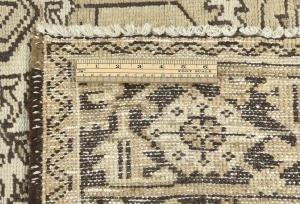 Semi Antique Muted Beige Floral 7X10 Distressed Vintage Oriental Rug