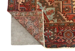 Semi Antique Red Traditional 7'7X11'2 Distressed Vintage Oriental Rug