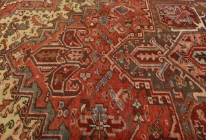 Semi Antique Red Traditional 7'7X11'2 Distressed Vintage Oriental Rug