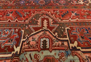 Semi Antique Red Traditional 7'7X11'2 Distressed Vintage Oriental Rug