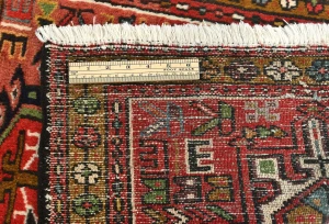 Vintage Red Geometric 2'4X9'8 Karajeh Persian Runner Rug