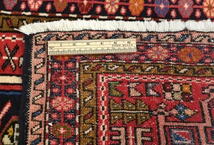 Vintage Red Geometric 2'3X9'8 Karajeh Persian Runner Rug