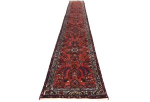 Vintage Red Tribal 3X17 Lilian Persian Runner Rug
