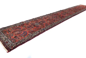 Vintage Red Tribal 3X17 Lilian Persian Runner Rug