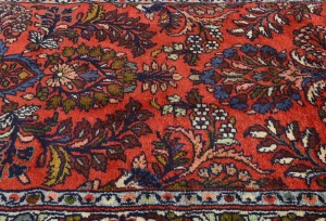 Vintage Red Tribal 3X17 Lilian Persian Runner Rug