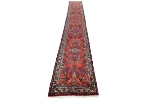 Vintage Red Tribal 3X17 Lilian Persian Runner Rug