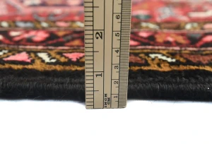 Vintage Red Geometric 2'8X9'6 Karajeh Persian Runner Rug