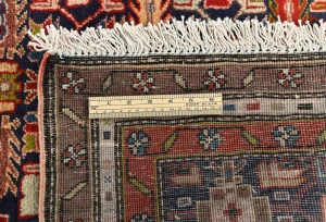 Vintage Purple-navy Geometric 4X14 Hamedan Persian Runner Rug
