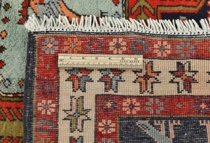 Vintage Plum Geometric 3'11X10'5 Meshkin Persian Rug