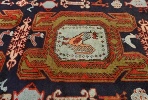 Vintage Plum Geometric 3'11X10'5 Meshkin Persian Rug