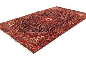 Vintage Plum Floral Tribal 4'5X7'6 Hossainabad Persian Rug