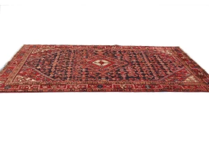 Vintage Plum Floral Tribal 4'5X7'6 Hossainabad Persian Rug