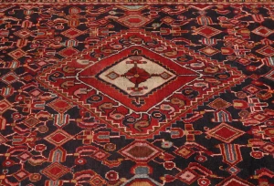 Vintage Plum Floral Tribal 4'5X7'6 Hossainabad Persian Rug