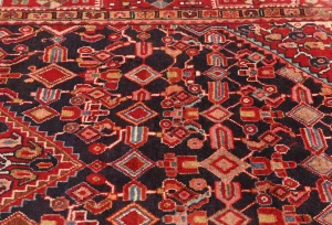 Vintage Plum Floral Tribal 4'5X7'6 Hossainabad Persian Rug